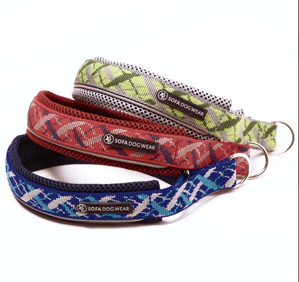 Soft-Zugstopp Halsband gemustert (4cm breit)