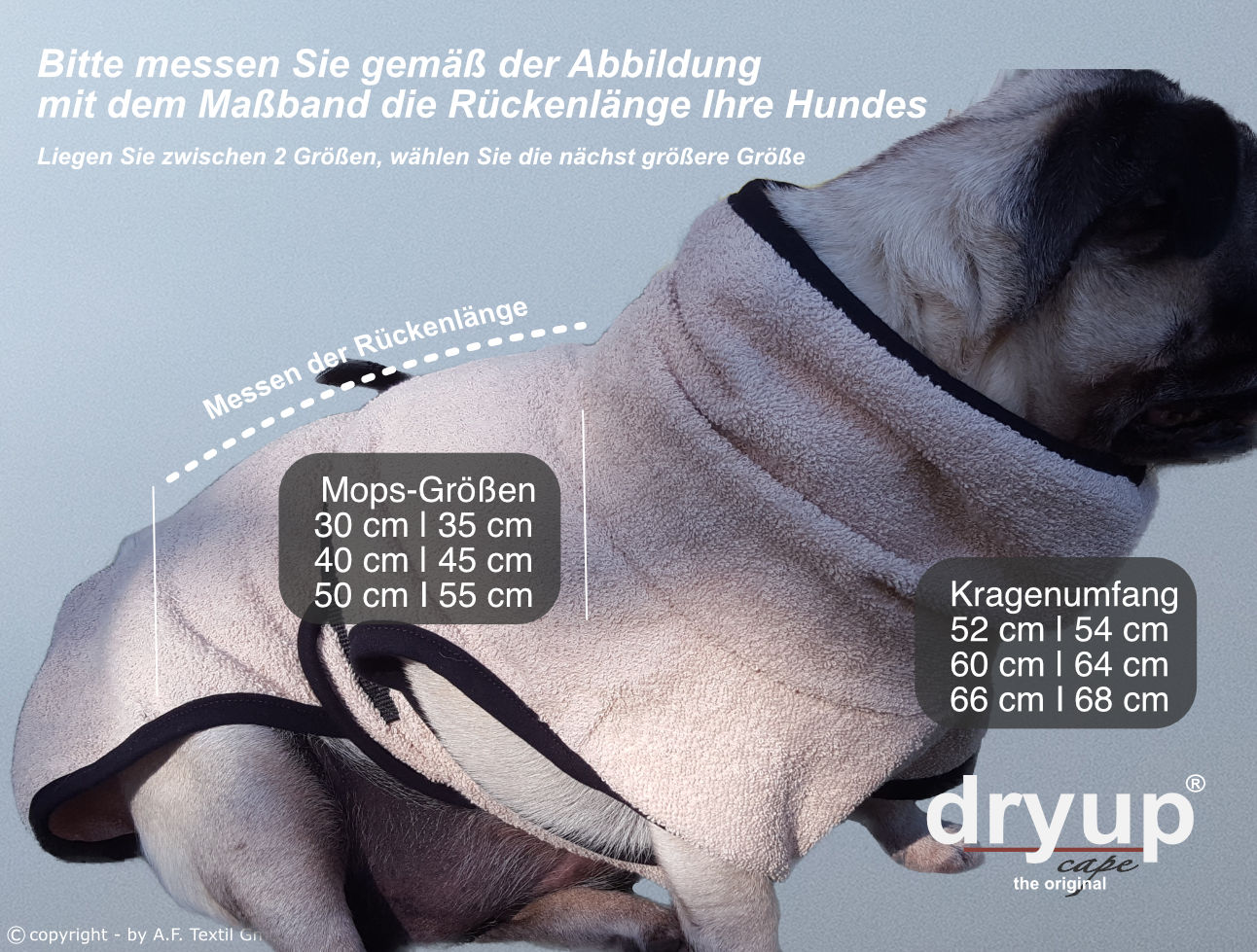 Ausmessen dryup mops