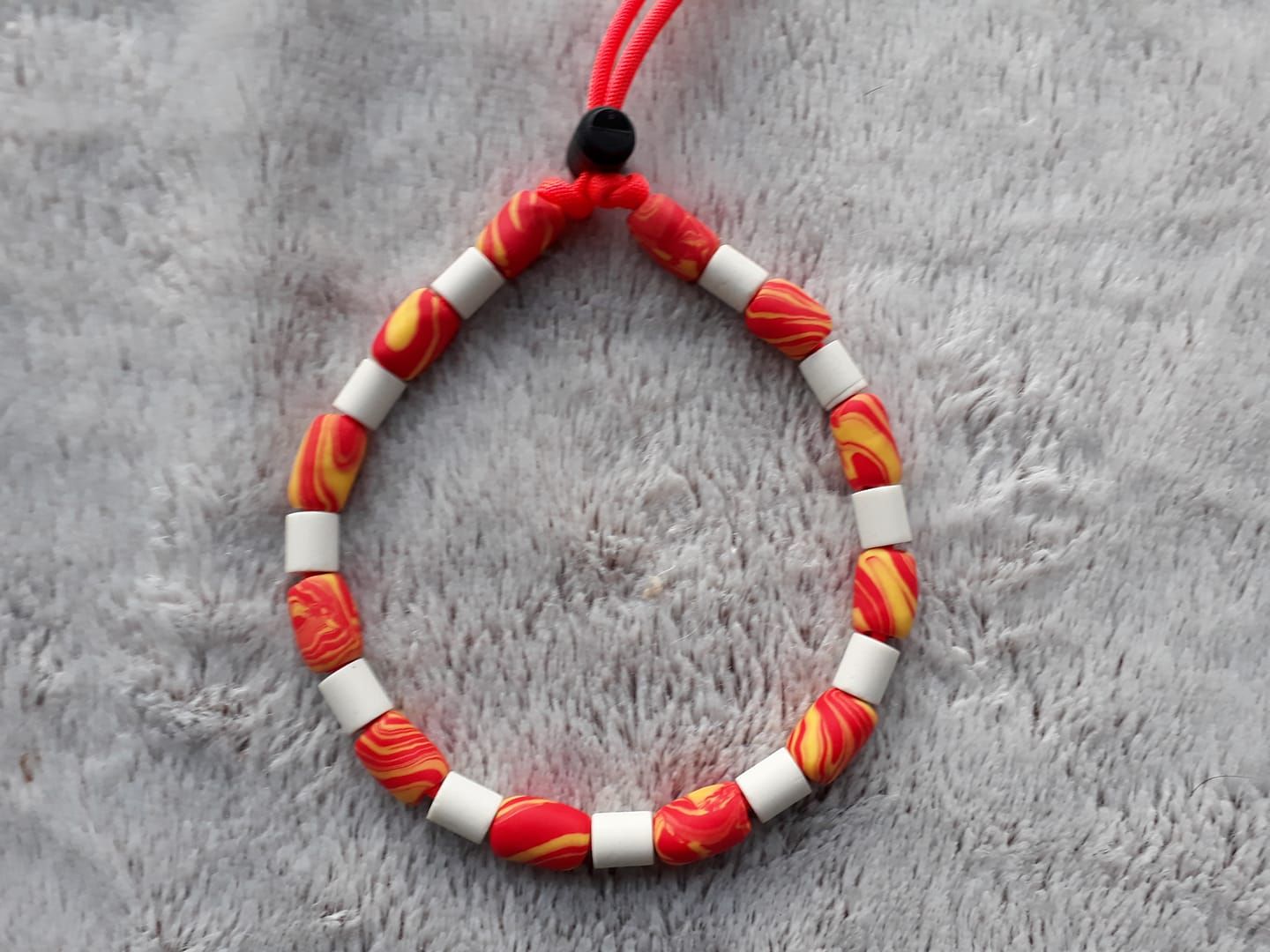 EM Halsband rot-gelb