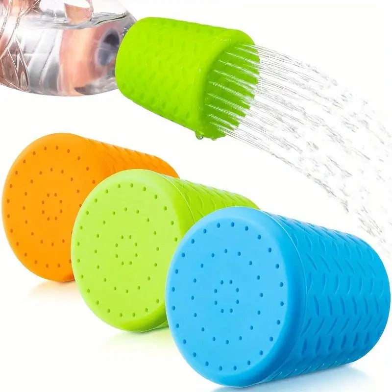 Shower attachment (silicone) for pet bottles