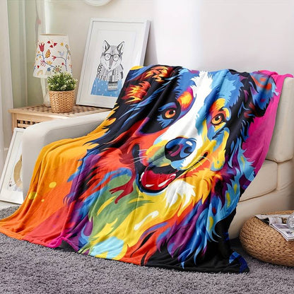 Flauschige Kuscheldecken Flanell / Tagesdecken diverse Tiermotive (Hund, Wolf, etc)