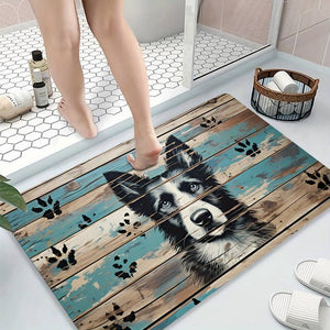 Badezimmerteppich / Türmatte (Diverse Hundemotive)