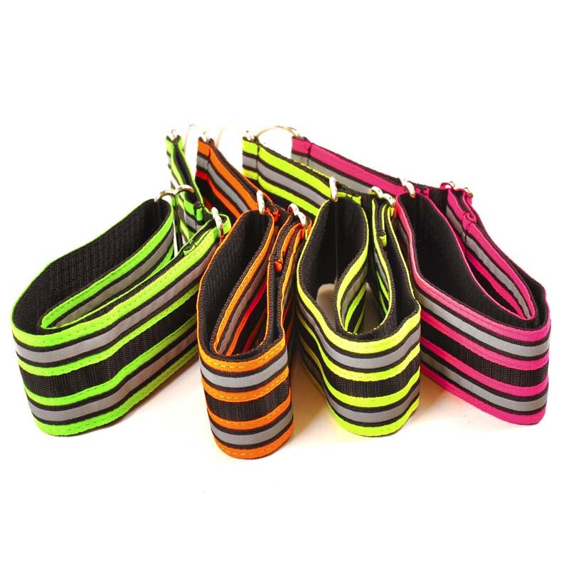 Zugstopp Halsband Martingale verstellbar (5cm breit, Neon) - Sofadogwear